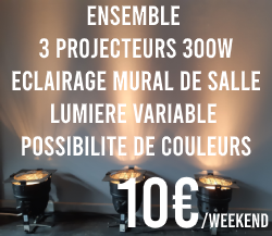 ensemble 3 projecteurs pour salle