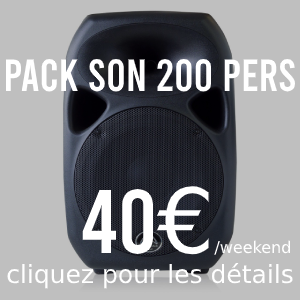 Pack son 200personnes 40€ 