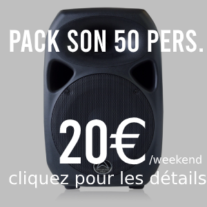 Pack son 50 personnes  20€